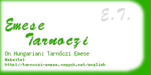 emese tarnoczi business card